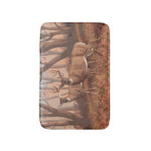 Hirsche im Retrostil des Waldes Badematte (Vorderseite Vertikal)