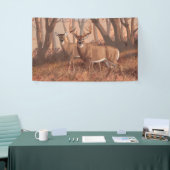Hirsche im Retrostil des Waldes Banner (Messeveranstaltung)