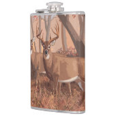 Hirsche im Retrostil des Waldes Flachmann (Links)