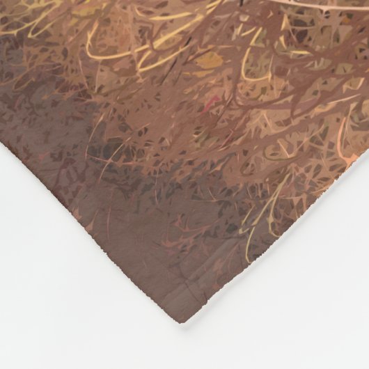 Hirsche im Retrostil des Waldes Fleecedecke (Ecke)