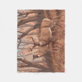 Hirsche im Retrostil des Waldes Fleecedecke (Vorderseite)