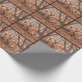 Hirsche im Retrostil des Waldes Geschenkpapier (Ecke)