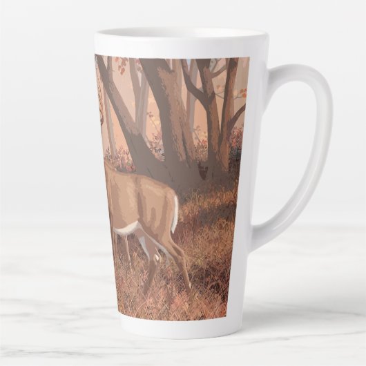Hirsche im Retrostil des Waldes Milchtasse (Rechts)