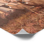 Hirsche im Retrostil des Waldes Poster (Ecke)