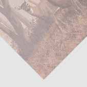 Hirsche im Retrostil des Waldes Seidenpapier (Ausschnitt)