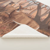 Hirsche im Retrostil des Waldes Sherpadecke (3/4)