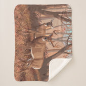 Hirsche im Retrostil des Waldes Sherpadecke (Vorderseite)