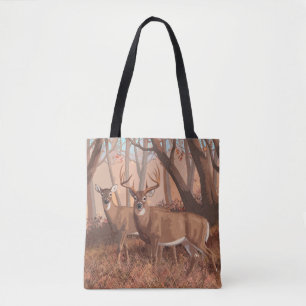 Hirsche im Retrostil des Waldes Tasche