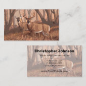 Hirsche im Retrostil des Waldes Visitenkarte (Vorne/Hinten)