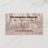 Hirsche im Retrostil des Waldes Visitenkarte (Rückseite)