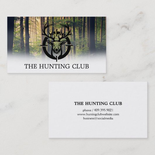 Hirsche im Rifle Scope | Forrest Visitenkarte (Vorne/Hinten)