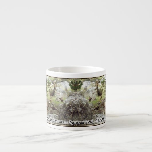 Hirsche im Rocky Mountain Nationalpark Espressotasse (Vorderseite)