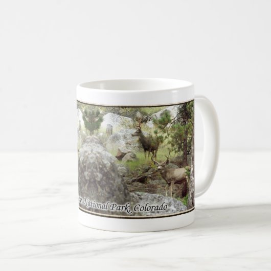 Hirsche im Rocky Mountain Nationalpark Tasse (VorderseiteRechts)
