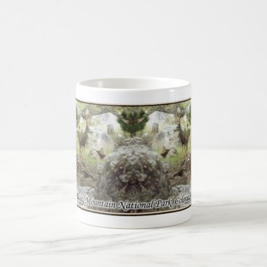 Hirsche im Rocky Mountain Nationalpark Tasse (Mittel)