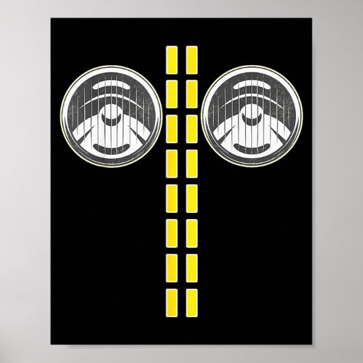 Hirsche im Scheinwerferlicht passende Paare Hallow Poster (Vorne)