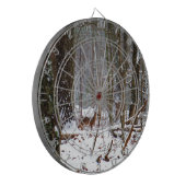 Hirsche im Schnee fallen Dartscheibe (Vorderseite Links)