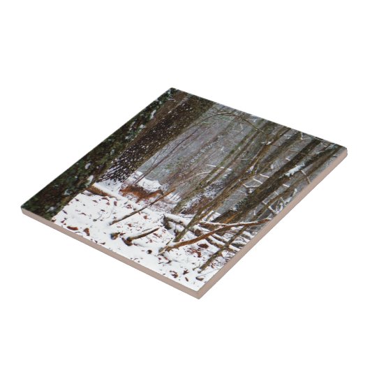 Hirsche im Schnee fallen Fliese (Seite)