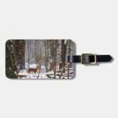 Hirsche im Schnee fallen Gepäckanhänger (Vorderseite horizontal)
