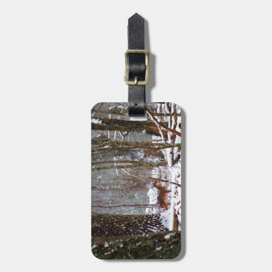 Hirsche im Schnee fallen Gepäckanhänger (Vorderseite vertikal)