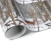 Hirsche im Schnee fallen Geschenkpapier (Rolleneckpunkt)