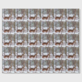 Hirsche im Schnee fallen Geschenkpapier (Flach)