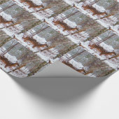 Hirsche im Schnee fallen Geschenkpapier (Ecke)