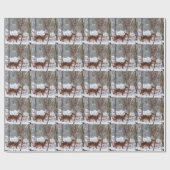 Hirsche im Schnee fallen Geschenkpapier (Flach)