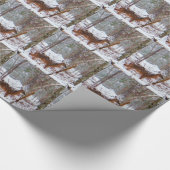 Hirsche im Schnee fallen Geschenkpapier (Ecke)