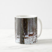 Hirsche im Schnee fallen Kaffeetasse (VorderseiteRechts)
