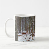 Hirsche im Schnee fallen Kaffeetasse (Links)
