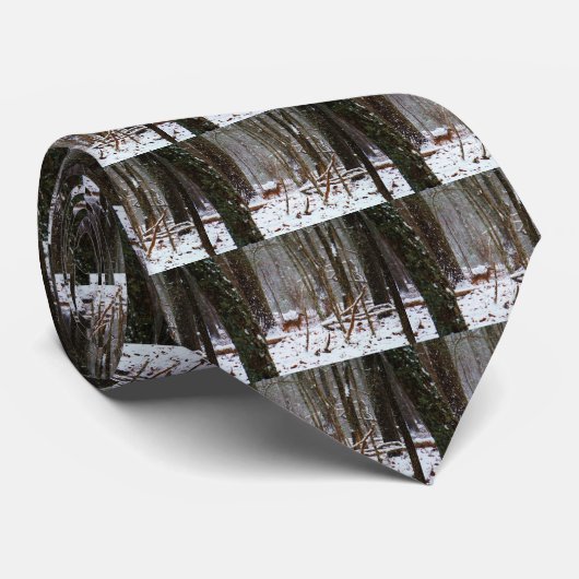 Hirsche im Schnee fallen Krawatte (Gerollt)