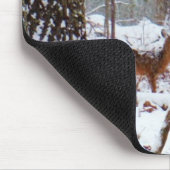 Hirsche im Schnee fallen Mousepad (Ecke)