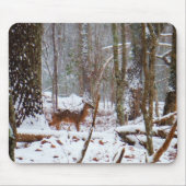 Hirsche im Schnee fallen Mousepad (Vorne)