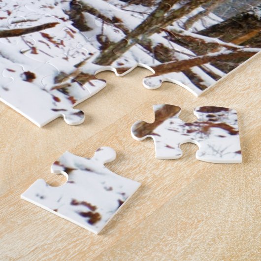 Hirsche im Schnee fallen Puzzle (Seite)