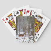 Hirsche im Schnee fallen Spielkarten (Rückseite)