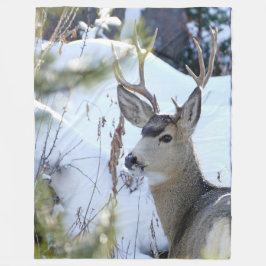 Hirsche im Schnee Fleecedecke