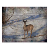 Hirsche im Schnee Fotodruck (Vorne)