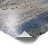 Hirsche im Schnee Fotodruck (Ecke)