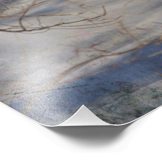 Hirsche im Schnee Fotodruck (Ecke)