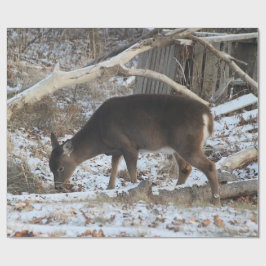 Hirsche im Schnee Geschenkpapier