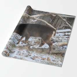 Hirsche im Schnee Geschenkpapier