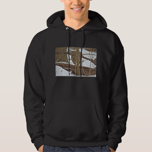 Hirsche im Schnee Hoodie (Vorderseite)