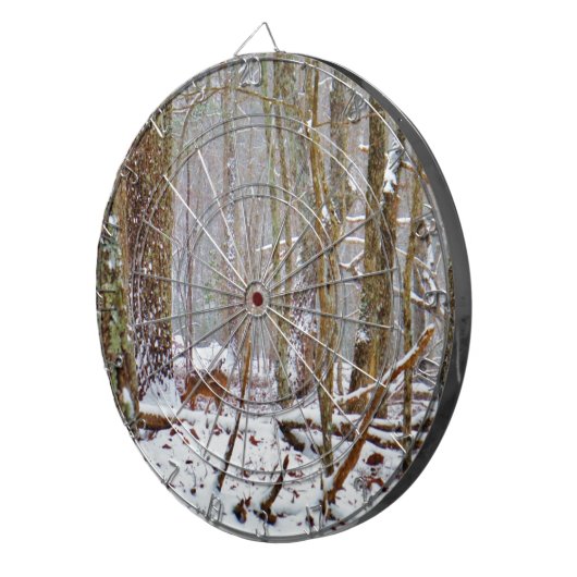 Hirsche im Schnee, lecken Bein Dartscheibe (Vorderseite rechts)