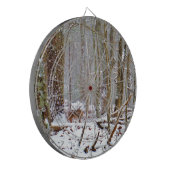 Hirsche im Schnee, lecken Bein Dartscheibe (Vorderseite Links)