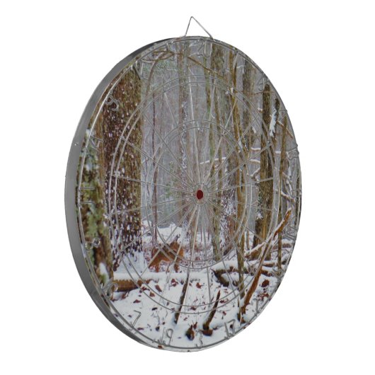 Hirsche im Schnee, lecken Bein Dartscheibe (Vorderseite Links)