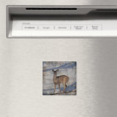 Hirsche im Schnee Magnet (In Situ (Geschirrspüler))