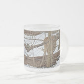 Hirsche im Schnee Mattglastasse (VorderseiteRechts)