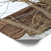 Hirsche im Schnee Poster (Ecke)
