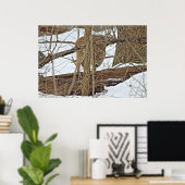 Hirsche im Schnee Poster (Heimbüro)