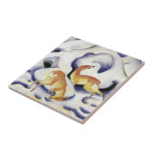 Hirsche im Schnee (Tiere im Winter) Fliese (Seite)